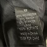 AB Studio  Black Silver Accent 2 Button Front Button Cuff Blazer Jacket Womens 12 Photo 5