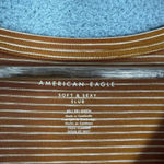 American Eagle top womens XS burnt orange striped soft & sexy slub oversized Photo 1