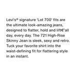 Levi's Levi’s 721 High Rise Skinny Destroyed Jeans Size 34 Photo 3