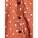 Adrienne Vittadini  Blouse Peach Polka Dot Women’s Size S Photo 2
