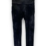 Spanx Faux Leather Leggings Black Matte Size Medium Shaping Contour Vegan Photo 1