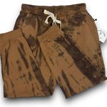 NEW Electric & Rose Cropped Ankle Sweatpants Soft Midweight Brown Tie Dye XS Photo 3