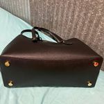 Michael Kors Black Leather Gold Accent Purse Photo 1