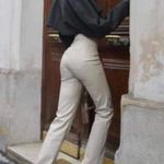 ZARA NWT High Rise Faux Leather Split Ankle Bloggers Favorite Pants Photo 6