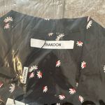 The Kooples NWT Thakoon Black Daisy Floral Print Short Sleeved Crop Boxy Button Down Blouse Photo 5