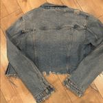 ZARA 4/$25 Cropped Distressed Light Blue Denim Jacket Sz M Photo 3