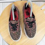 Vans Authentic Neon Paint Splatter Lace Up Sneakers Black Pink 5.5 Men 7 Women Photo 2