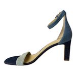 Marc Fisher  Navy Blue Denim Ankle Strap High Heels Size 10‎ Photo 1