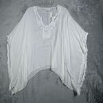 Melrose & Market Poncho Womens One Size White Kimono Blouse Fairycore Boho Chic Photo 1