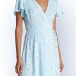 Abound  wrap mini dress XSMALL Blue short Sleeve Photo 1