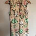 Vintage 1960s/ 1970s Floral Lattice Print Maxi Dress S/M Size undefined Photo 1