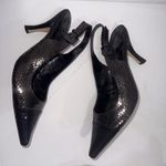 J. RENEE Casual Dress Black Point Heels Slingback Classy Timeless Shoes Size 8.5 Photo 4