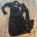 House Of CB  Santa cut-out shimmery mesh mini dress Photo 3