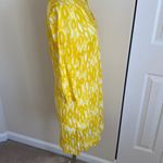 Boden Yellow White Cotton Patterned Jewel Neck Shift Dress Coverup Size 4 Photo 6