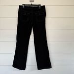Old Navy  Women’s 10 Corduroy Velvet Black Flap Pocket Pants Y2K 2000s Photo 2