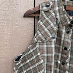 Lane Bryant  Womens Vest Icon Collection Brown Plaid Snap Button Plus Size 24 Photo 5