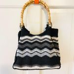 The Limited Y2K  knit striped purse with bamboo handles Photo 2
