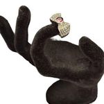 Vintage Ruby And Marcasite Bow Tie Ring Red Photo 0