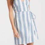 Rag Poets CANGGU BLUE AND WHITE STRIPE WRAP DRESS 100% COTTON SIZE MEDIUM Photo 0