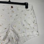 Old Navy Woman’s  Size 10 Shorts White With Gold Palm Trees Photo 2