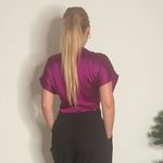 ZARA  Purple Jewel Satin Crop Top Photo 2