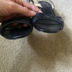 Loewe Authentic wrap ankle woven kitten heel sandals black leather Photo 3