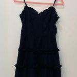 Francesca's  navy blue tiered dress sz small Photo 0