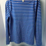 J.Crew  boatneck royal blue pink stripe long sleeve cotton tee shirt top tunic Photo 0
