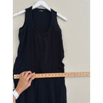 Monrow Revolve Crepe Jumpsuit Sleeveless in Neptune Black Pockets Women's Size S Photo 10
