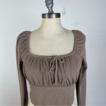 Madewell Ribbed Square-Neck Long-Sleeve Top Photo 3