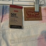 Levi's  501 White Pink Blue Tie-Dye Jeans Photo 7