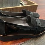 New Dr. Scholls Watson Black Suede Patent Leather Wedge Loafer Shoes Womens Sz 9 Photo 11
