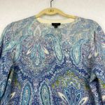 Talbots AUDREY 100%CASHMERE SWEATER - CALICO PAISLEY Sz Large Photo 5