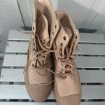 Free People  Womens Camp Out Natural Canvas Combat Boots Shoes Size 9 NWOT Photo 4