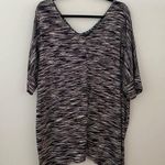Cynthia Rowley TJX Dolman Sleeve Sharkbite Hem Black and White Top Size 2X Photo 0