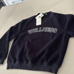 Sporty & Rich Sherpa Fleece Crew Neck Wellness Sweatshirt Blue Photo 7