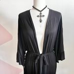 secret treasures  Black Ruffle Robe Lingerie Nightwear‎ Retro Classic Glam Photo 1