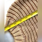 Free People Balloon-Arm Nude Sweater Women Sz Large Heavyweight chunky rib knit Photo 9