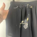 Ganni Georgette Pants Women 34 Black Floral Chiffon Tie Waist Pull On Sheer Boho Photo 1