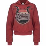 Pinko Red Graphic Rhinestone Hoodie Size M Photo 0
