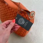 Vince Camuto Miki Puffy Weave Leather Tote Bag in Orange Ochre NWT Photo 7
