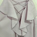 WAYF Lilac Purple Ruffle Lace Up Tank Top Size Small New Photo 3