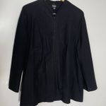 Eileen Fisher  black Ribbed full-zip jacket Women's Size 2X Photo 0