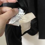 NEW PINKO Italian Wool Knit Overlap Pea Coat Gold accent size US 8 medium Black Photo 4