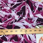 Kaari Blue  size medium hi low tunic purple floral pattern elastic cuff sleeve Photo 8