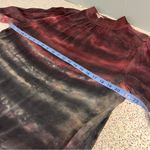 Cloth & Stone Horizon Dye Mock Neck Blouse Red Gray Ombre Top Women’s Size M Photo 2
