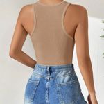 SheIn EZwear Solid Scoop Neck Tank Bodysuit Photo 1