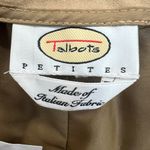 Talbots  Petite Wool Pants Tan Size 16 Cuffed Hem Flat Front Belted Pockets Lined Photo 10