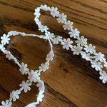 Love j Crop Top Pastel Pink Stripe Shirt Flowy Daisy Straps Photo 2