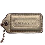 Coach 2"  Gold Fob Bag Charm Hang tag Hangtag Photo 0